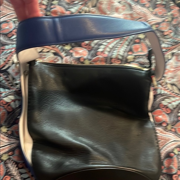 Black and White Ted Baker Blue handle Bag - Picture 6 of 6